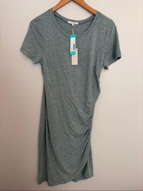 Z Supply Heathered Sage Green Short Sleeve Tee Dress
